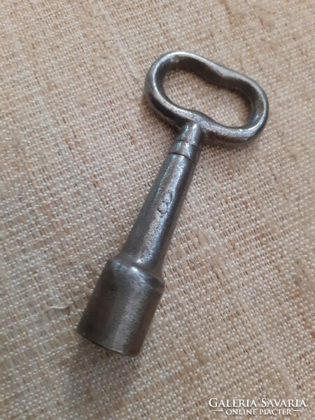 Antique wrought iron railway key.