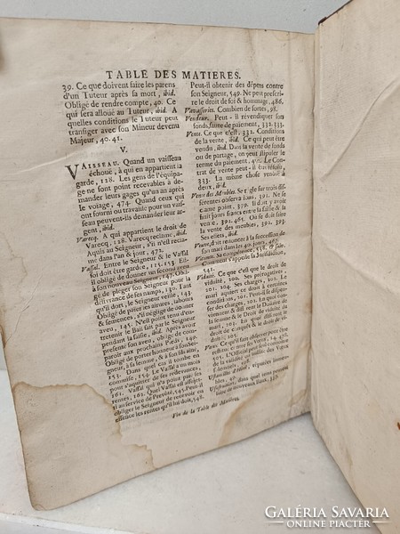 Antik könyv francia nyelvű Törvények jogi elvek 1748 Normandia Principes generaux 954 7643