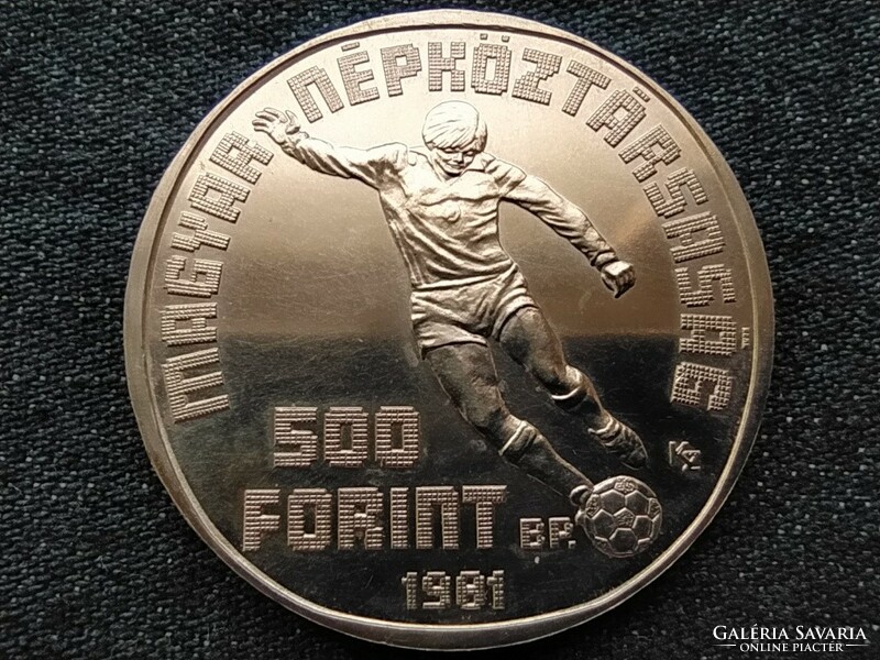1982 World Cup Spain one player .640 Silver HUF 500 1981 bu (id5629)