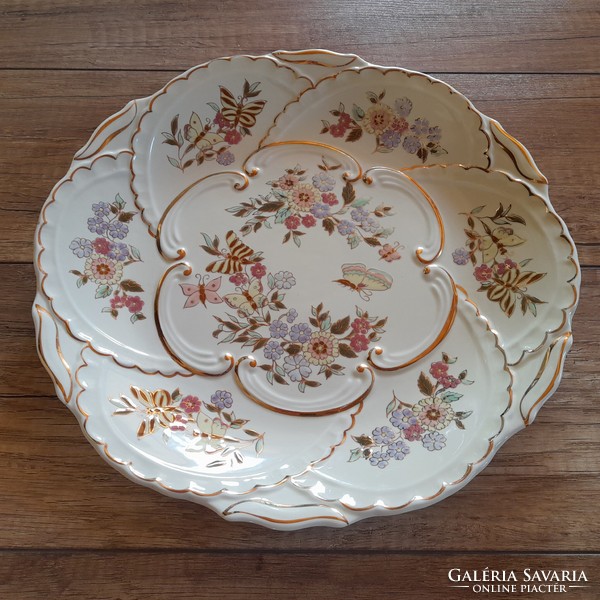 Wall bowl with Zsolnay butterfly pattern