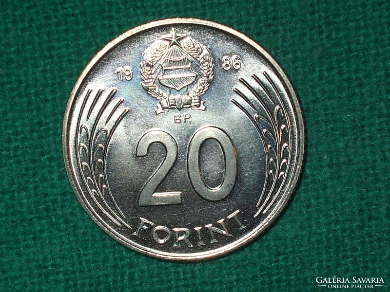 20 Forint 1986 ! Nem Volt Forgalomban ! Verdefényes !