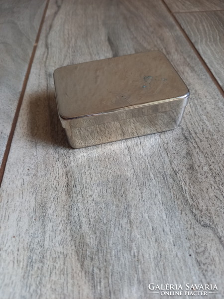 Nice old chromed metal box (9x5.8x3.3 cm)