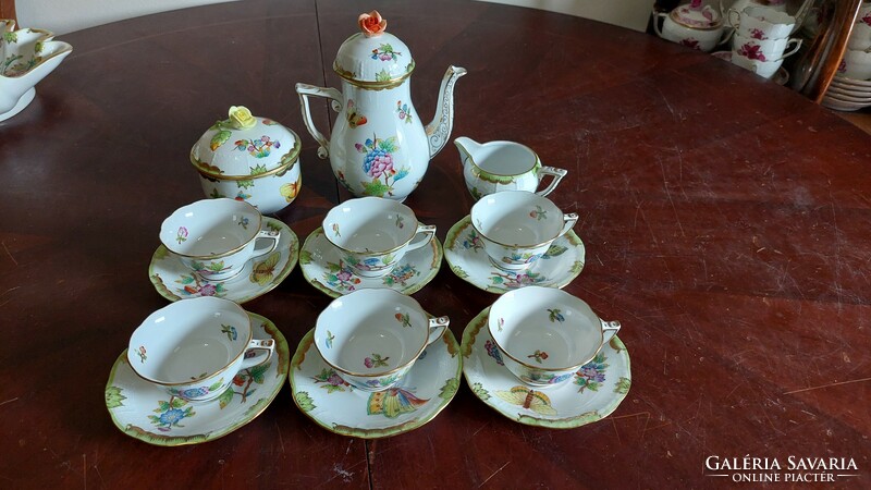 Herend Victorian pattern coffee set for 6 people
