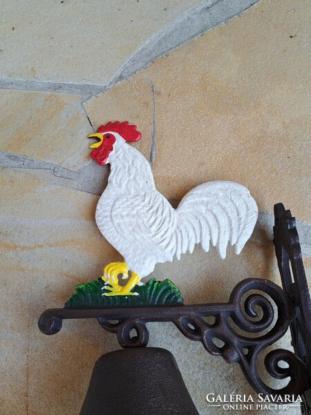 Beautiful cast iron rooster bell, pigeon, bell, door decoration