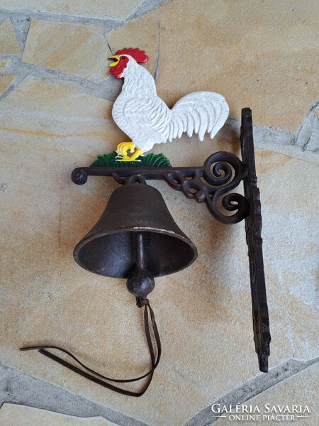 Beautiful cast iron rooster bell, pigeon, bell, door decoration
