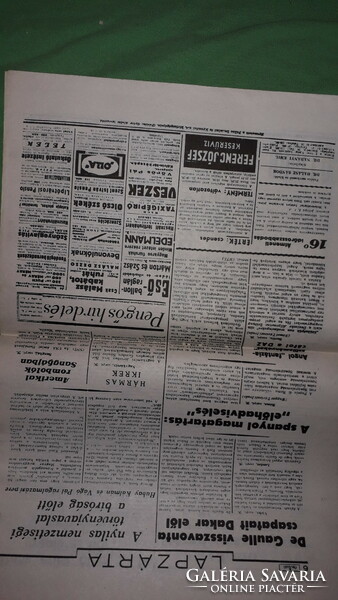 Antik 1940.szeptember 26. 8 ÓRAI UJSÁG -  újság GYŰJTŐI állapotban a képek szerint