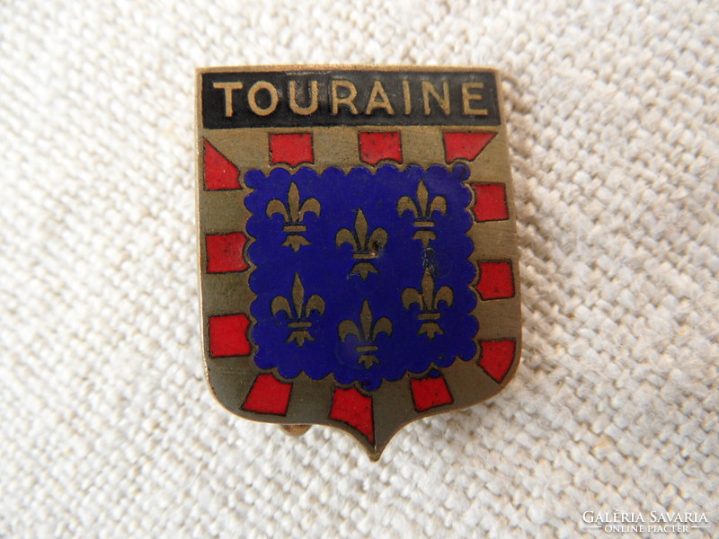 Older Touraine. Enamel badge, badge