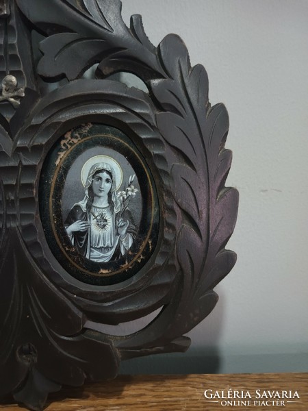 Art Nouveau carved Jesus religious picture frame. Negotiable.