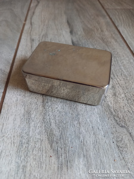 Nice old chromed metal box (9x5.8x3.3 cm)