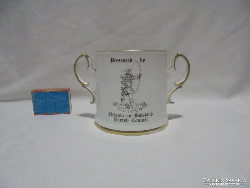 Queen elizabeth ii. 1952 Silver jubilee 1977 - royal stafford porcelain two-handled commemorative cup, mug