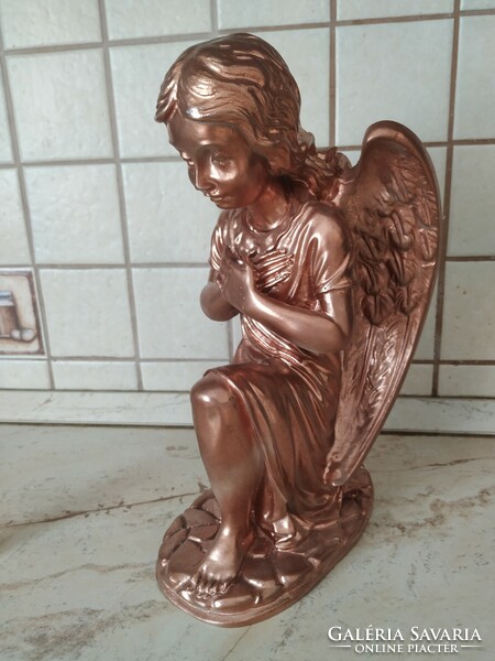 Alabástrom szobor, angyal eladó!Arany színű alabástrom szobor eladó! 33 cm