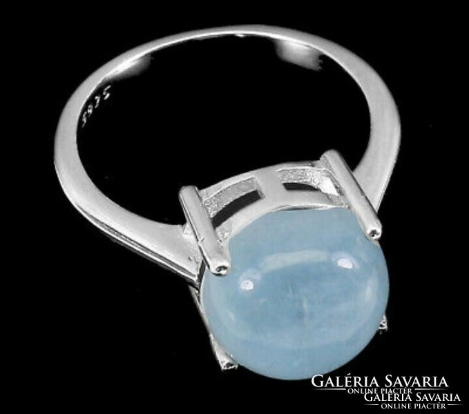 Genuine modern aquamarine silver ring size 7 ¹