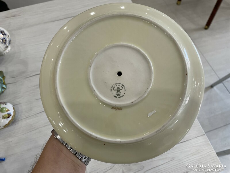 Zsolnay porcelán füstölő tartó export ritka darab asztalközép dísztárgy