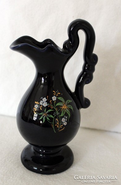 Glazed ceramic jug with French spout