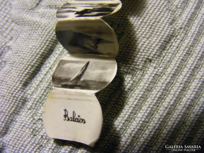 Retro mini balaton souvenir - life belt, copper paddles and 10 mini leporello pictures