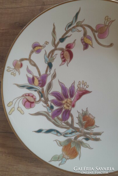 Old Zsolnay orchid wall plate