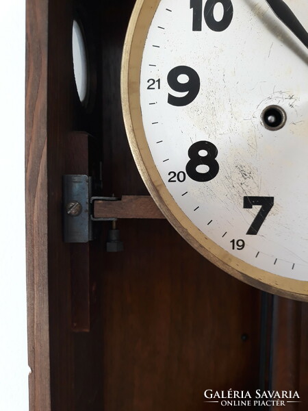 Antique, 100-year-old, working wall clock serviced, art deco style, in good condition