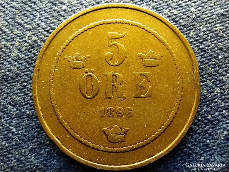 Svédország II. Oszkár (1872-1907) 5 Öre 1896  (id78387)