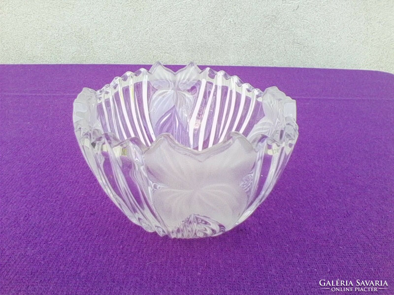Anna hut oval lead crystal serving bowl
