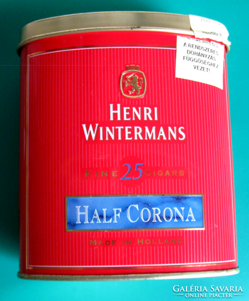 Retro - henri wintermans - half corona - empty cigar metal box