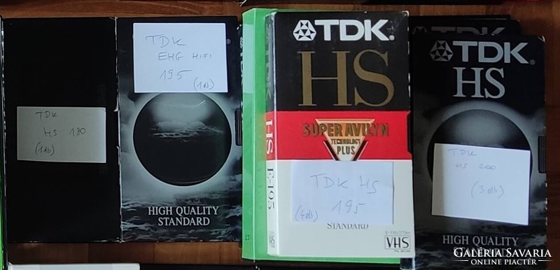 9 db TDK VHS videokazetta (8db HS és 1db EHG HIFI) egyben eladó