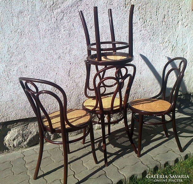 Thonet competitor: 4 j&j kohn wien nr. No. 36 Antique chair for sale