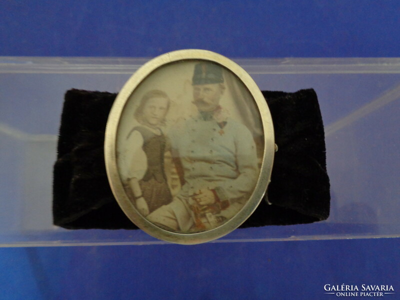 Silver bracelet with photo holder ca. 1880