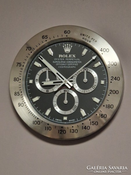 New rolex daytona steel black dial - wall clock.