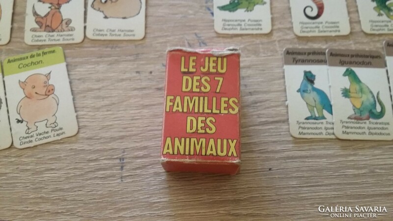 Pif kártyacsomag - A 7 állatcsalád játéka (1985, francia kiadás)