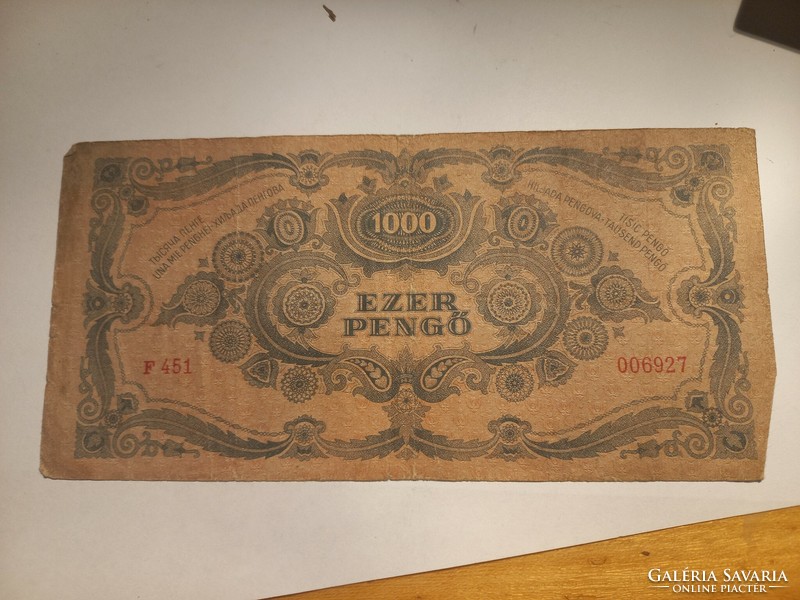 1945 1000 pengő vf