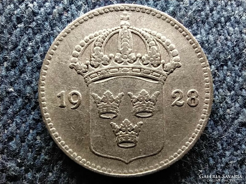 Svédország V. Gusztáv (1907-1950) .400 ezüst 10 Öre 1928 G (id57161)