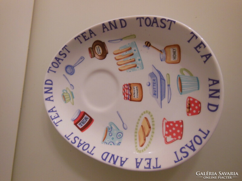 Plate - crown trent - 21 x 17 x 2.5 cm - breakfast dish - porcelain - like new