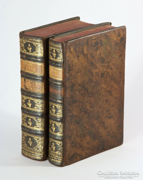 1777 - János Tomka-Szászky's geography book is complete in ornately gilded leather binding!