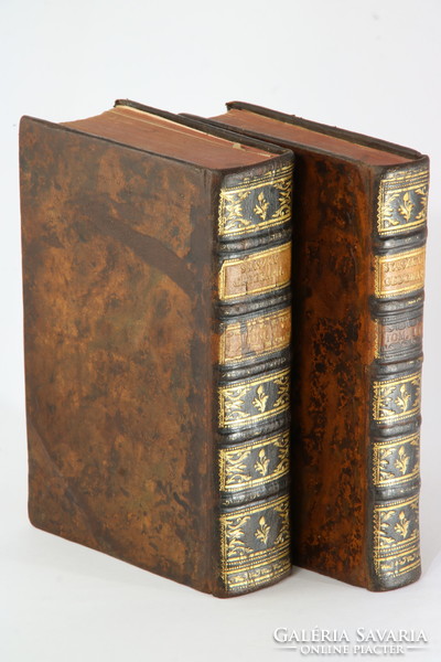 1777 - János Tomka-Szászky's geography book is complete in ornately gilded leather binding!