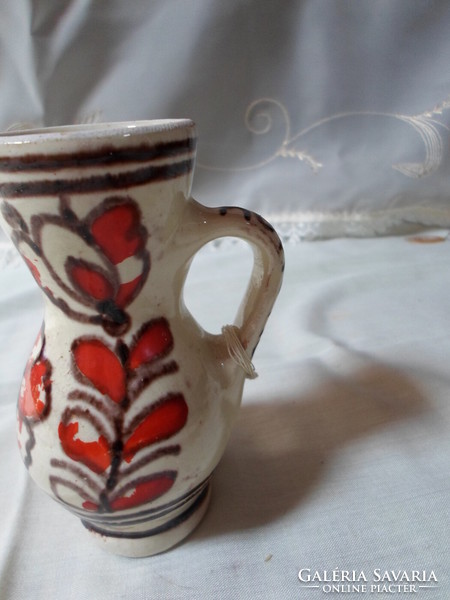 Korondi ceramic wall plate and small bowl 1. (Folk wall decoration, red)