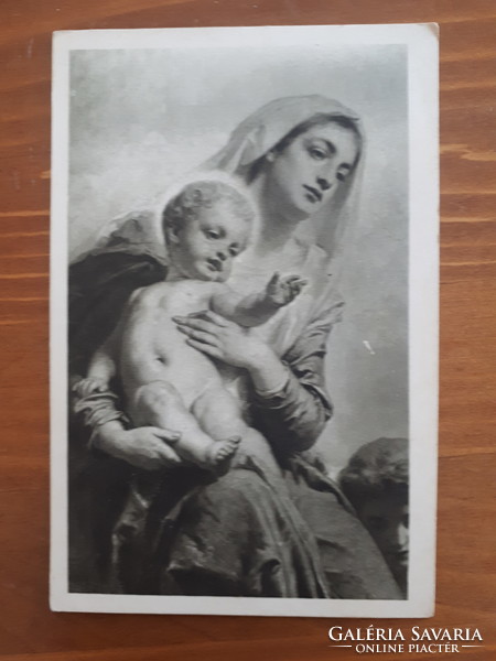 Benczúr Gy: Madonna - futott képeslap 1917-ből