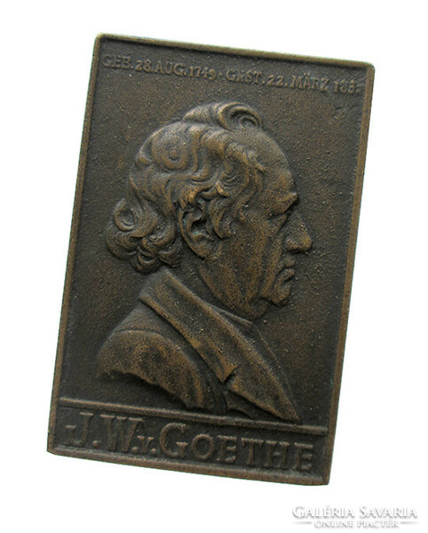 Johann Wolfgang von Goethe plaque