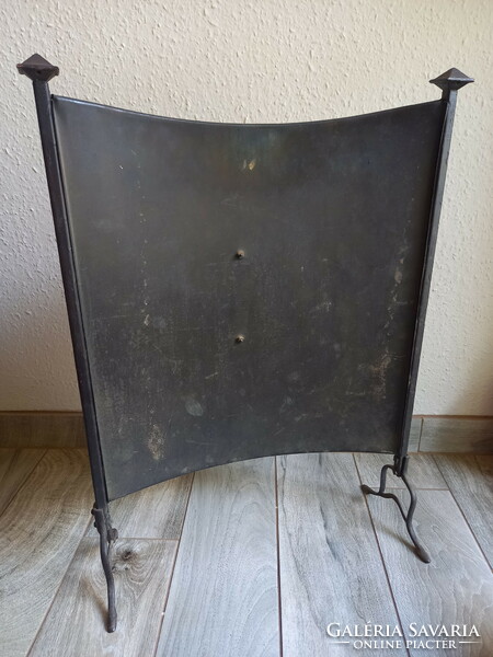 Fabulous antique tinned iron and copper brazier (48.3x66.5x18.3 cm)