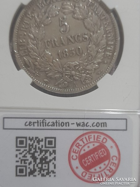 1850 Francia 5 frank