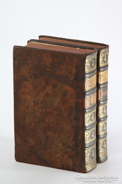 1777 - János Tomka-Szászky's geography book is complete in ornately gilded leather binding!