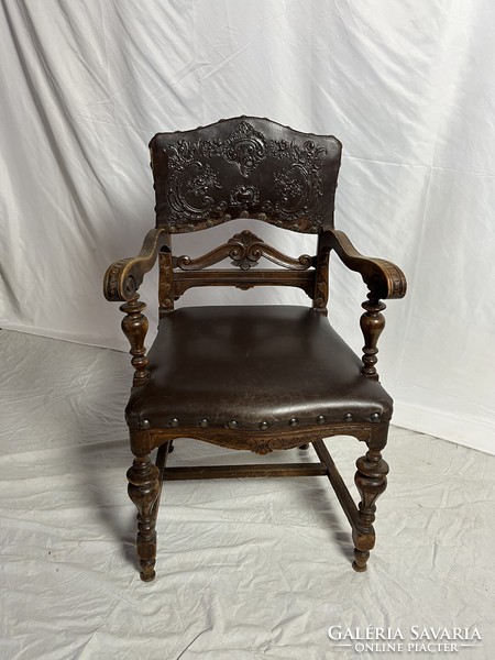 2 antique Viennese baroque armchairs