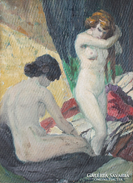 Two nudes - quality oil painting