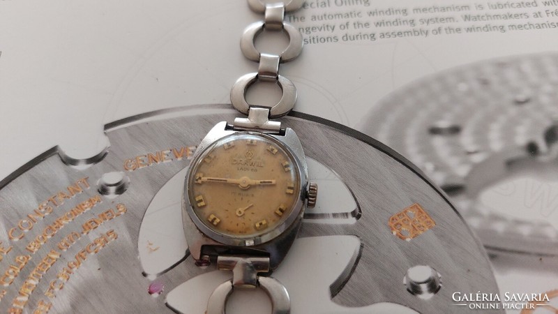 (K) antique darwil women's mechanical watch with beautiful movement