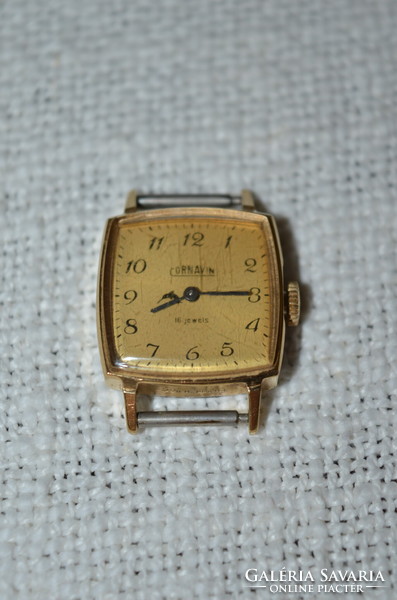 Women's cornavin 16-stone gold-plated watch