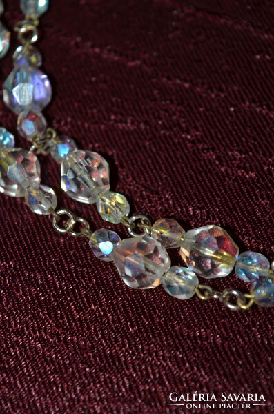 2 Rows of beautiful lustrous Czech crystal necklaces