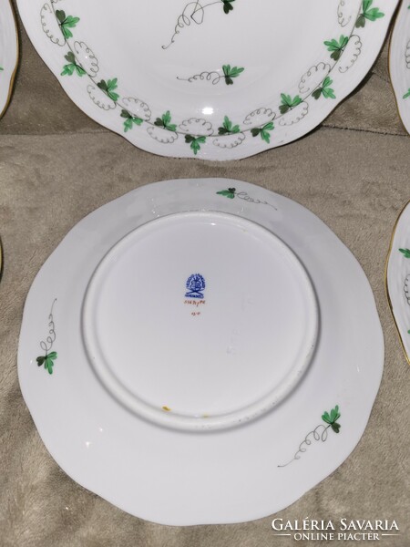 Herend 6 cookie plates with a parsley pattern