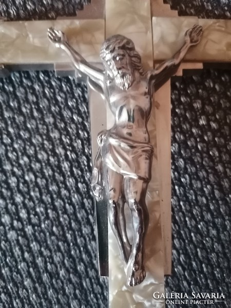 Table crucifix 34 cm chromed