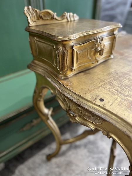 Museum baroque women's dressing table/desk with seat