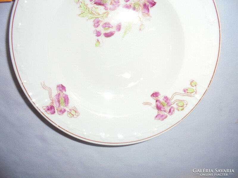 Régi virágos porcelán falitányér, tányér