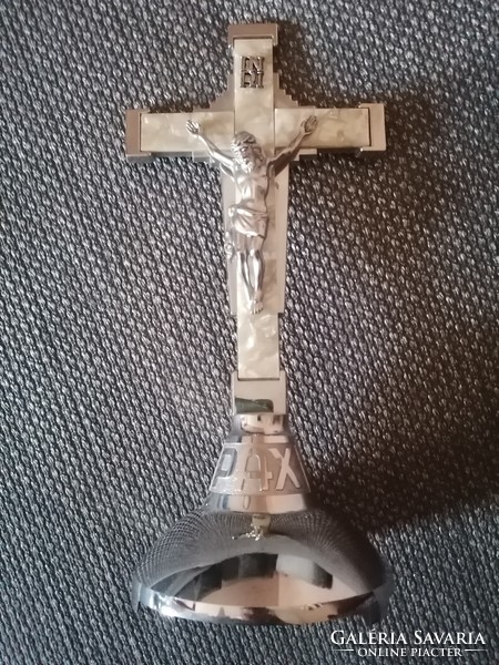 Table crucifix 34 cm chromed